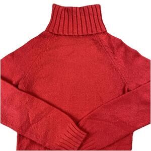 GAP Red Wool Blend Turtleneck Pullover Sweater Women's Small Gapstretch